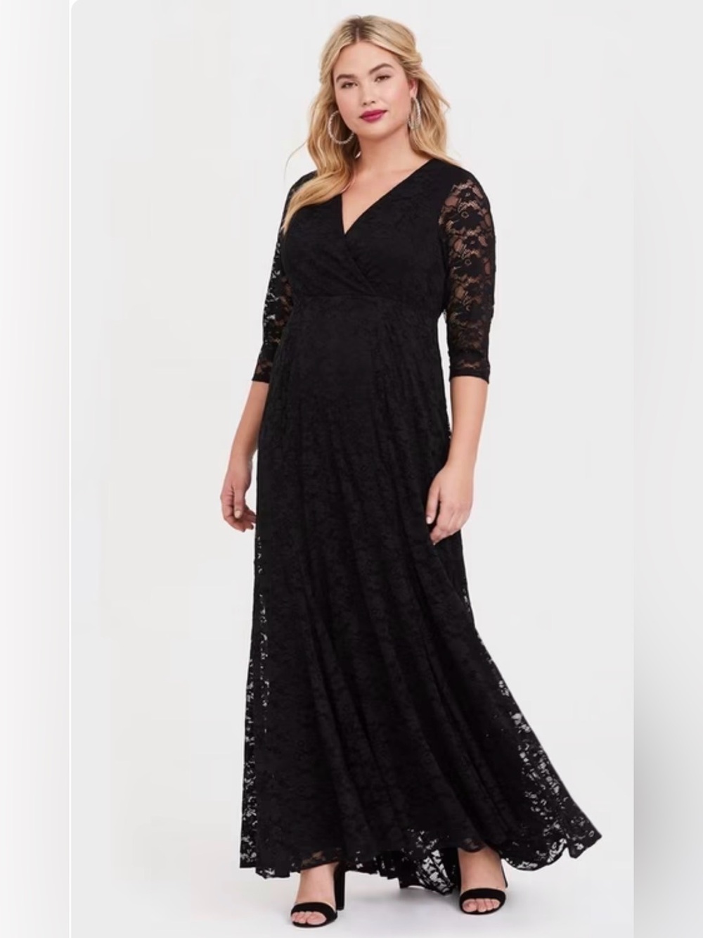 Torrid long sleeve Special Occasion Black Lace dress size 18